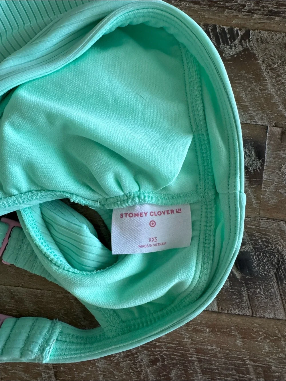 Target x Stoney Clover Lane Girls Mint Ribbed Swim Top